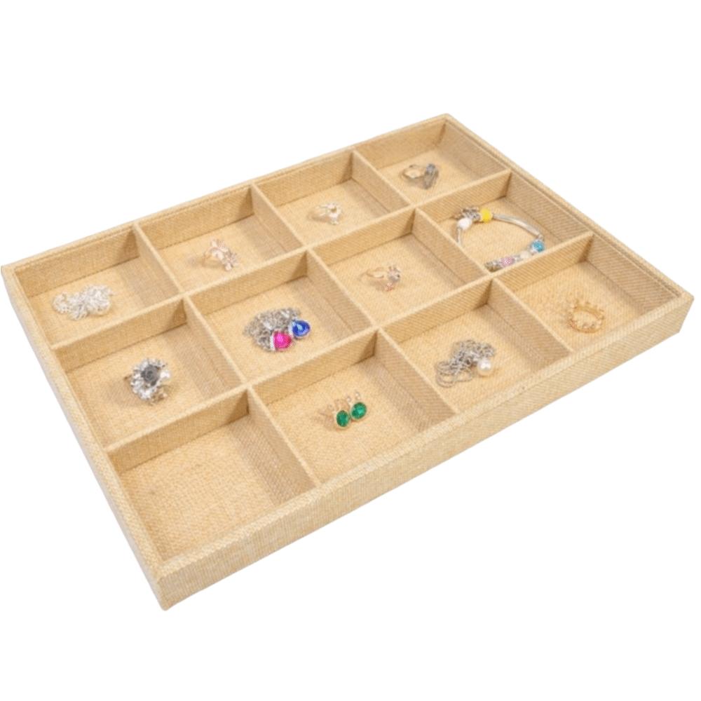 Multifunctional Linen Jewelry Tray Stackable Jewelry Organizer Jewelry Photography