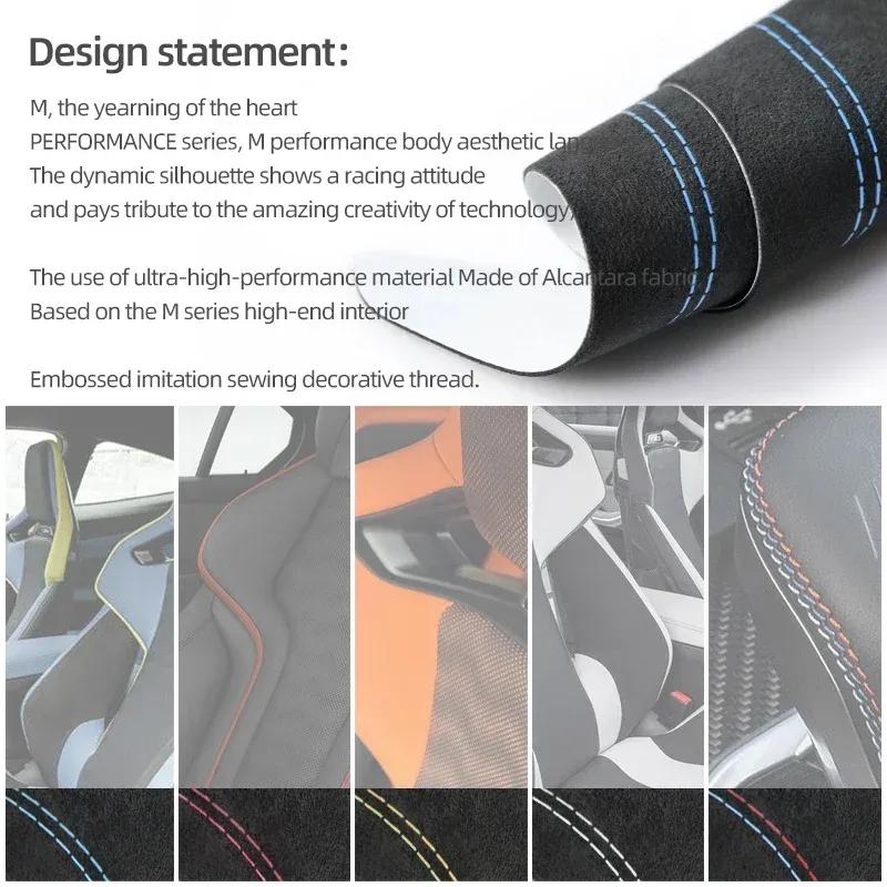 Betterhumz For BMW F20 F21 Series 1 Center Console Gear Shifter Trim Panel Stickers Made of Alcantara Car Interior Accessories