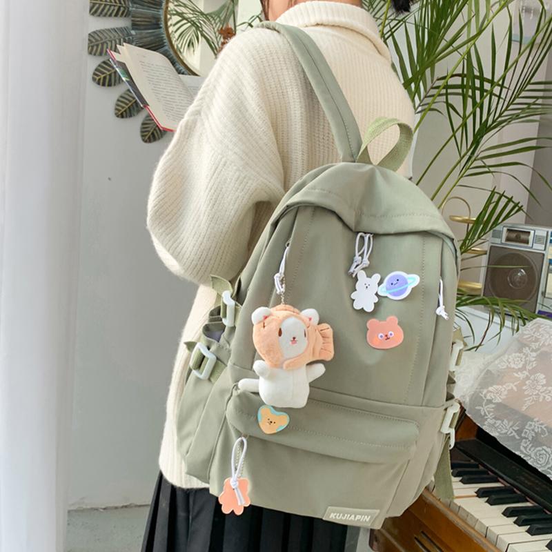 Рюкзак Легкий Девочка Большой Вместимости Милый Повседневный Рюкзак Начальный Путешествия Школа Средняя Корейский Рюкзак