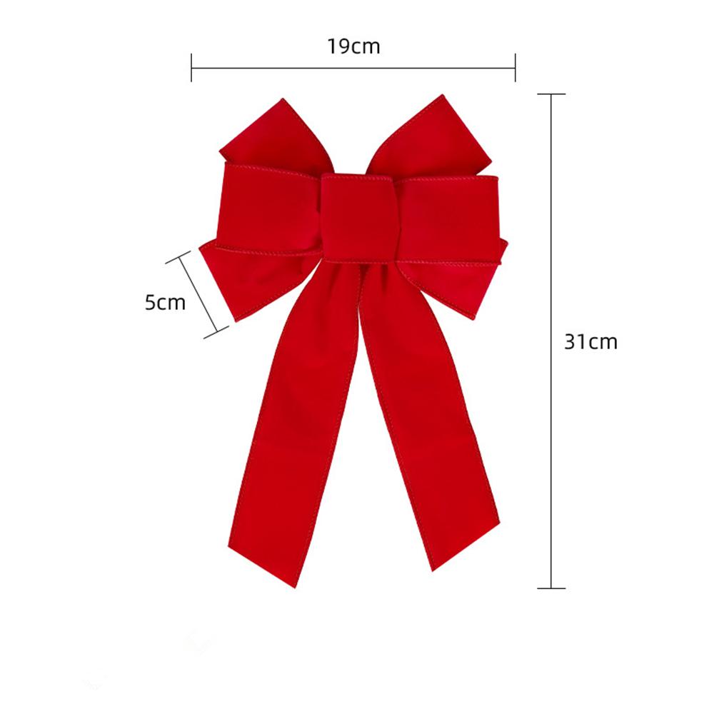 4 шт. Красные банты-узлы Рождественское украшение и различные праздничные украшения 19x31x5см