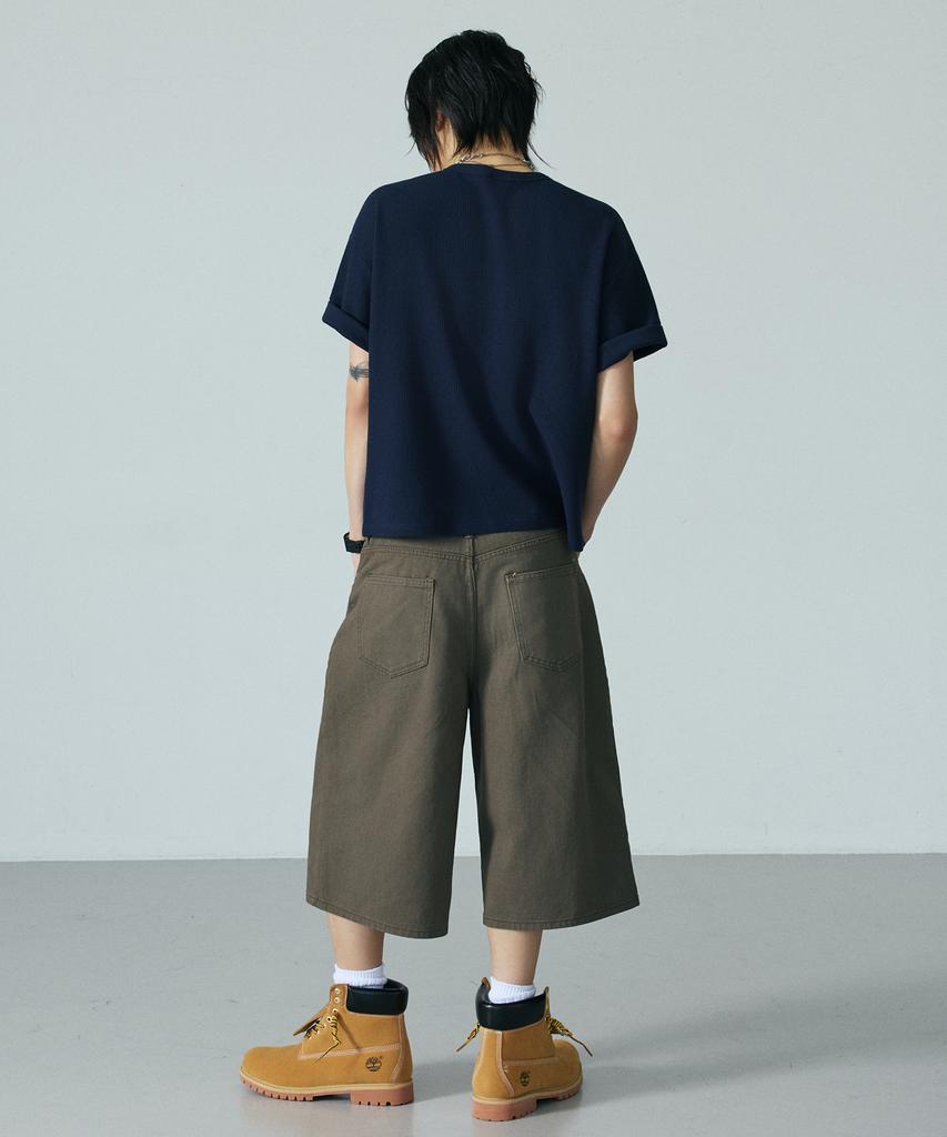 LXT Twill Cotton Wide Bermuda Pants [Khaki]