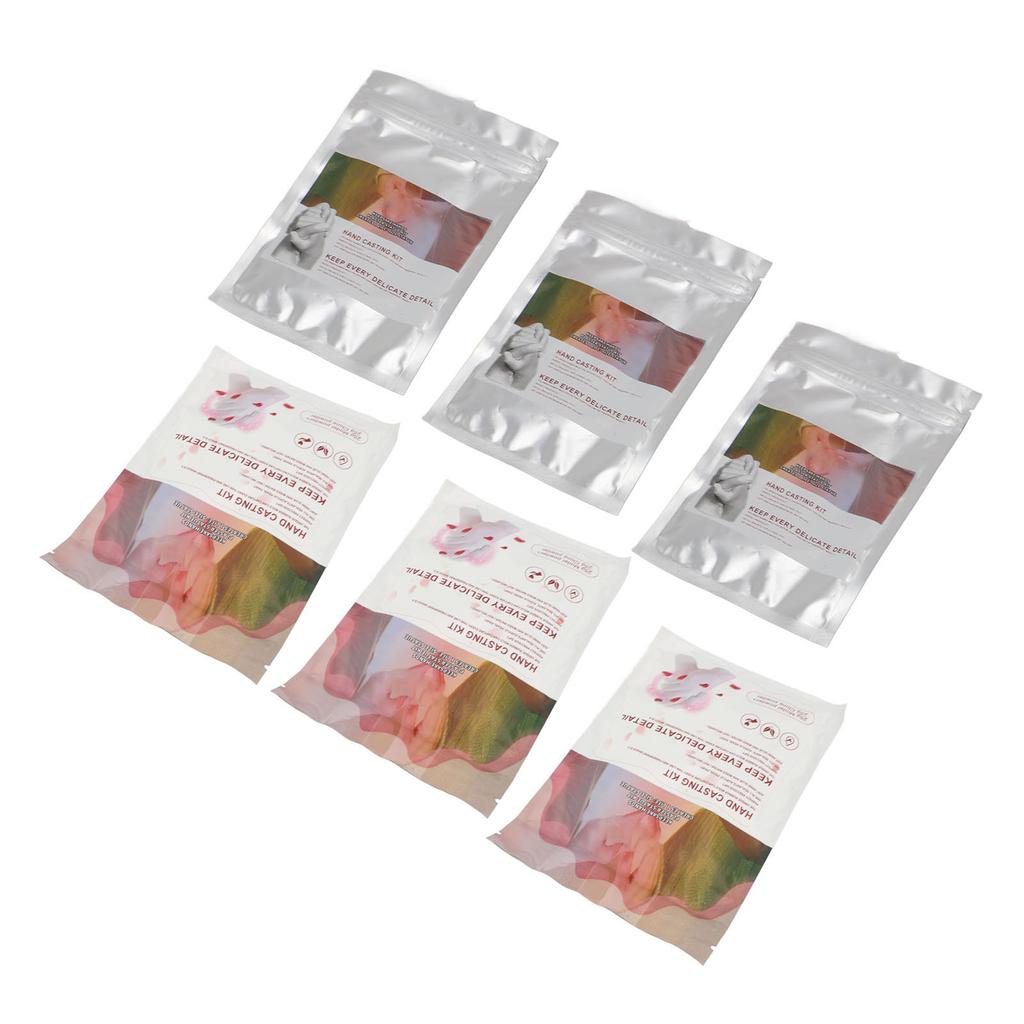 3 Sets Hand Molding Tools Plaster Hand Model Casting Kit for Couples Newborn Wedding Anniversary 25g