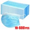 10-600PCS Blue Disposable Face Masks Mascarillas Homologadas Mouth Face Mask Adults Non-wove Filter Mask Mascarillas