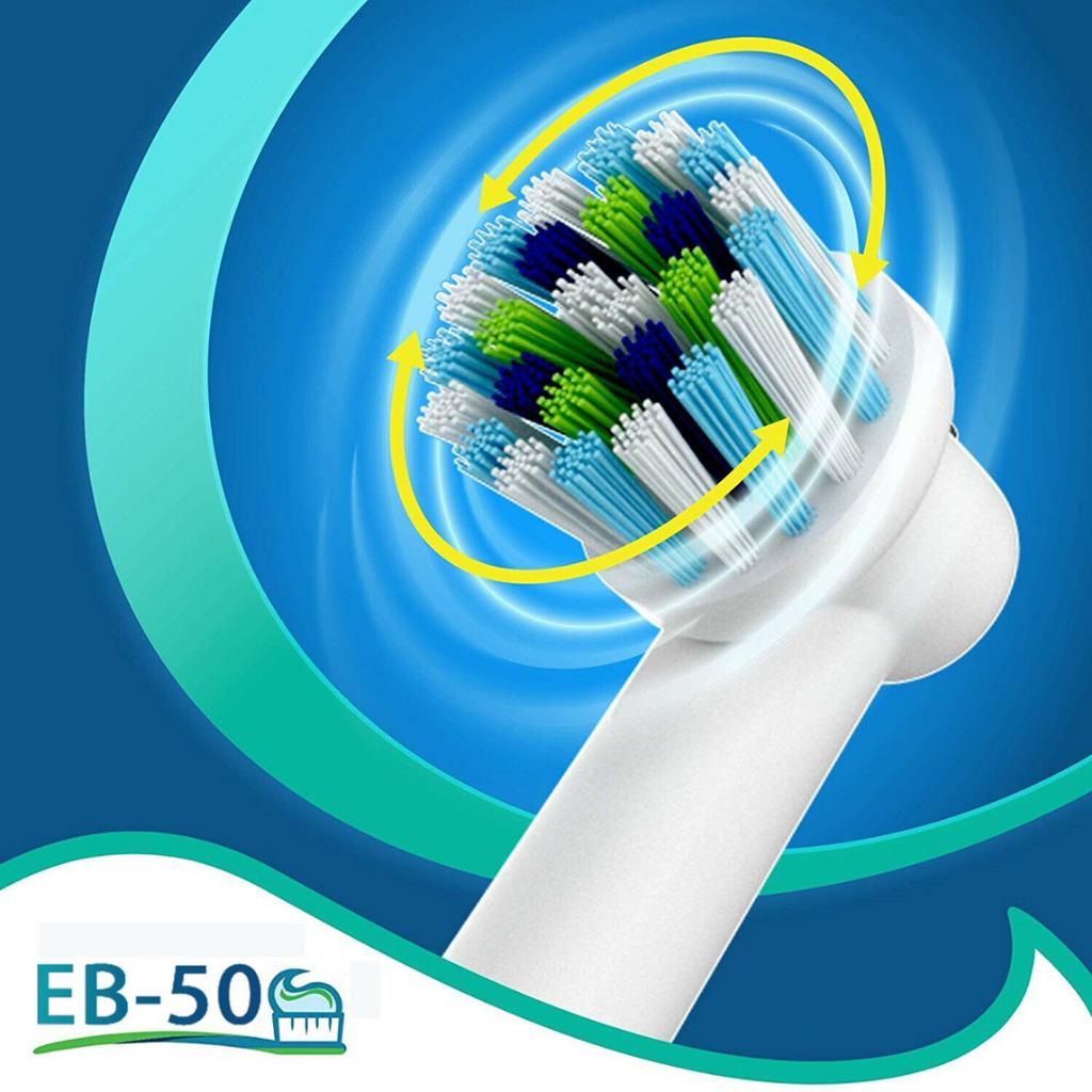 Сменные насадки для электрической зубной щетки EB-50P, 4 шт., подходят для Braun Oral-B Cross Action