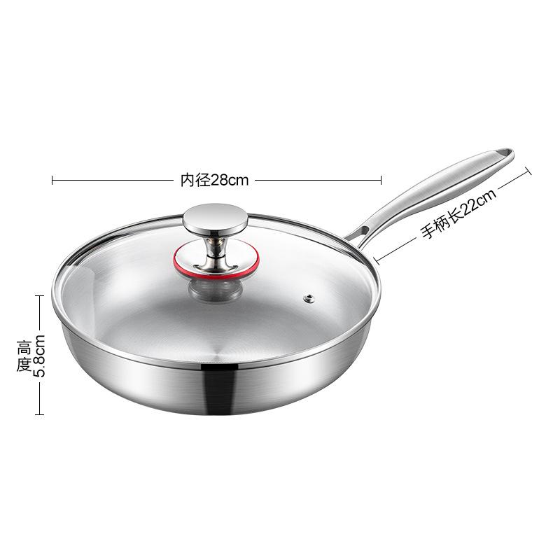 316 Stainless Steel Pan Honeycomb Non-stick Home Steak Pan Fried Egg Fish Pan Frying Pan Cookware  Wok Pan  Cast Iron Cookware