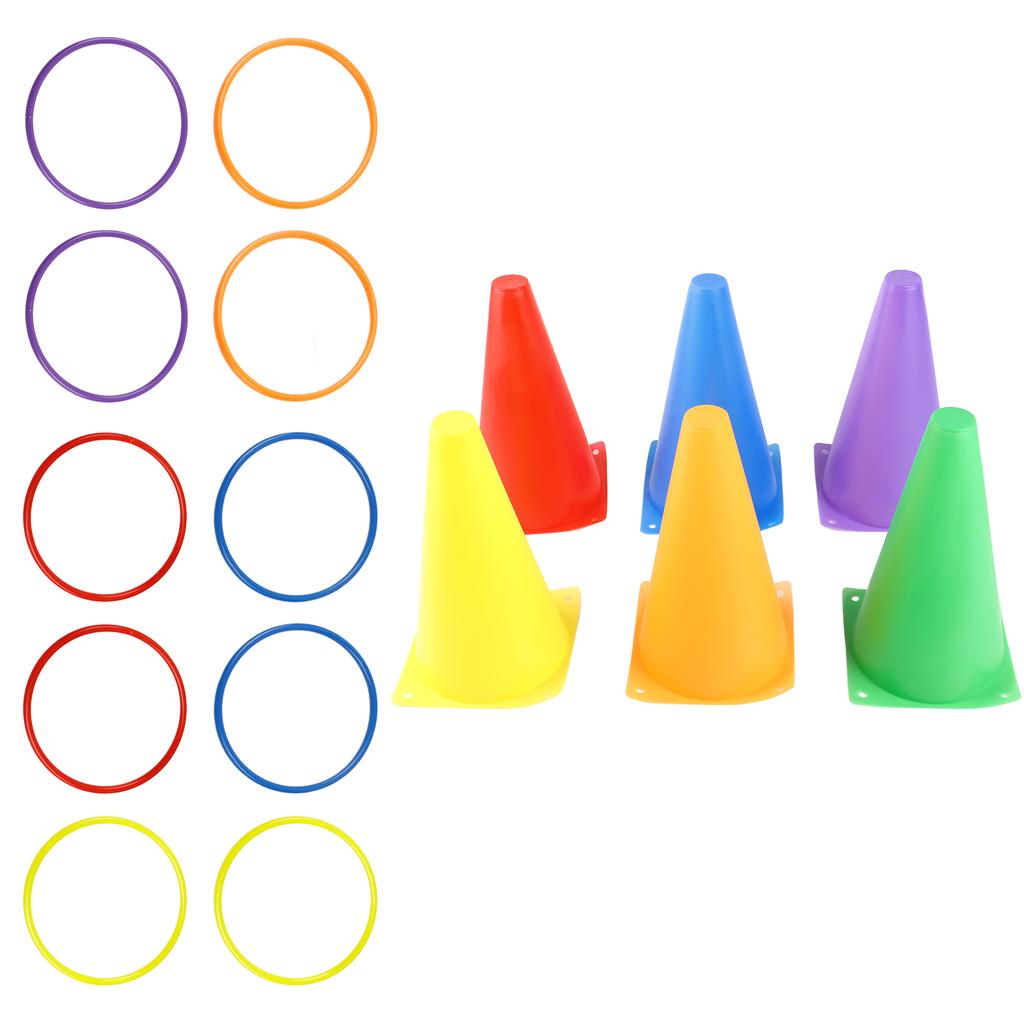 Traffic Cones Outdoor Indoor Soccer Training Marker Cones with 10 Rings for Kids Children Adult