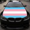 Чехол на капот автомобиля с флагом трансгендерной гордости 4x5 футов, полиэстеровый баннер на капот автомобиля, эластичная ткань, можно стирать, подходит для внедорожников и пикапов