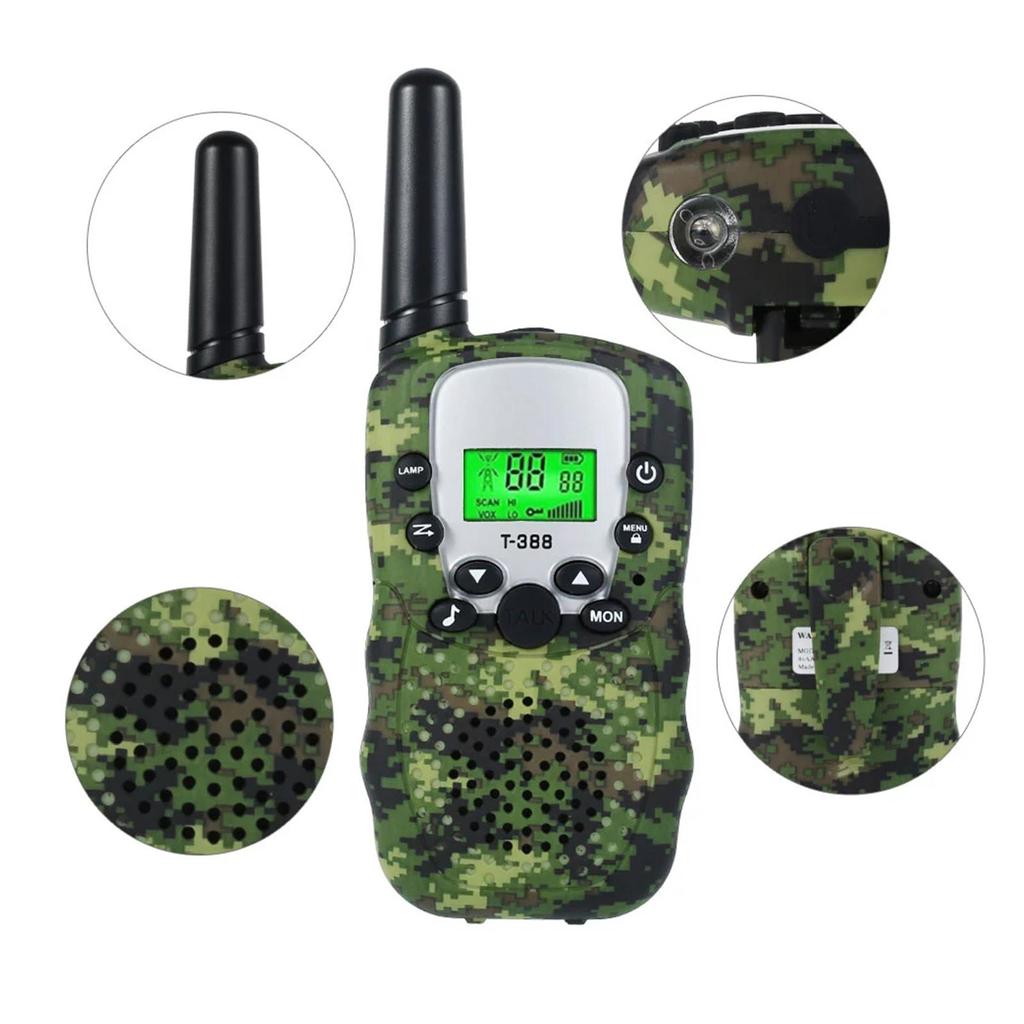 2 Pack Walkie Talkies for Kids, 3 KMs Long Range Children Walky Talky Handheld Radio Kid Toy Gifts for Boys and Girls