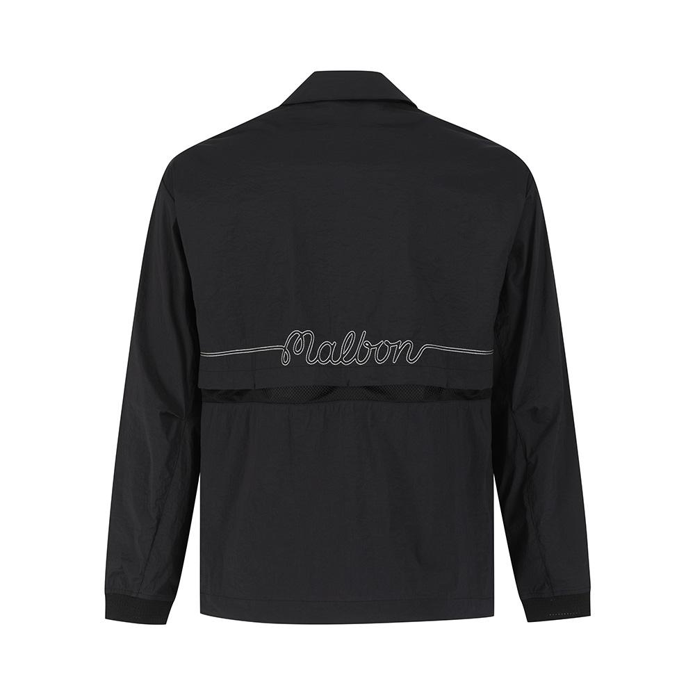 Malbon Golf Crinkle Open Collar Jacket Black (Man)