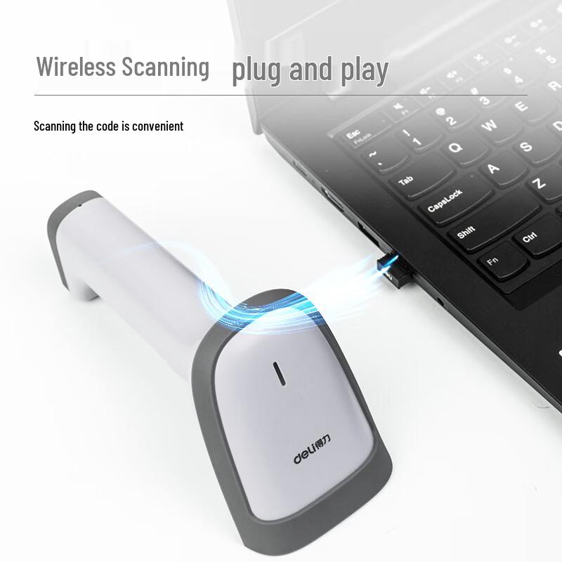 Deli Wireless 1D Barcode Scanner