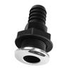 Durable 20 Mm Hose Through-hull Hose Connector Black Plastic Thru Hull Fitting Hose Connector Accessory for Boat Yacht Drainage