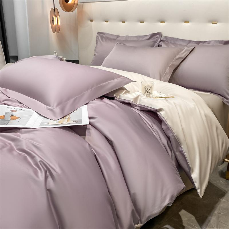 High-end Class A Maternal and Infant Grade Xinjiang Long-staple Cotton 4pcs Set, Pure Cotton Bed Sheet, Cotton Quilt Cover, Bed Hat 3pcs Set