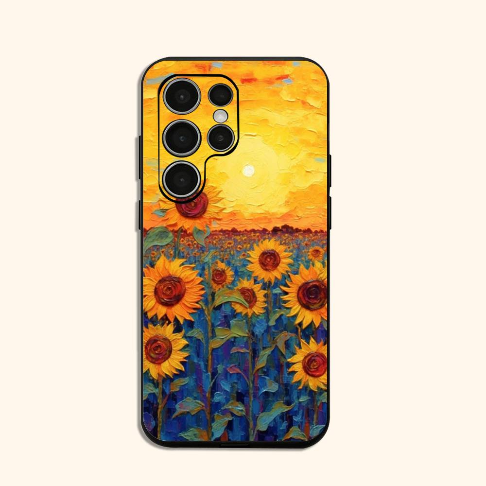 Яркие Подсолнухи Силиконовый Чехол Для Samsung Galaxy S 25,24,23,22,21,20 Plus Ultra 5G Lite Ударопрочный Чехол