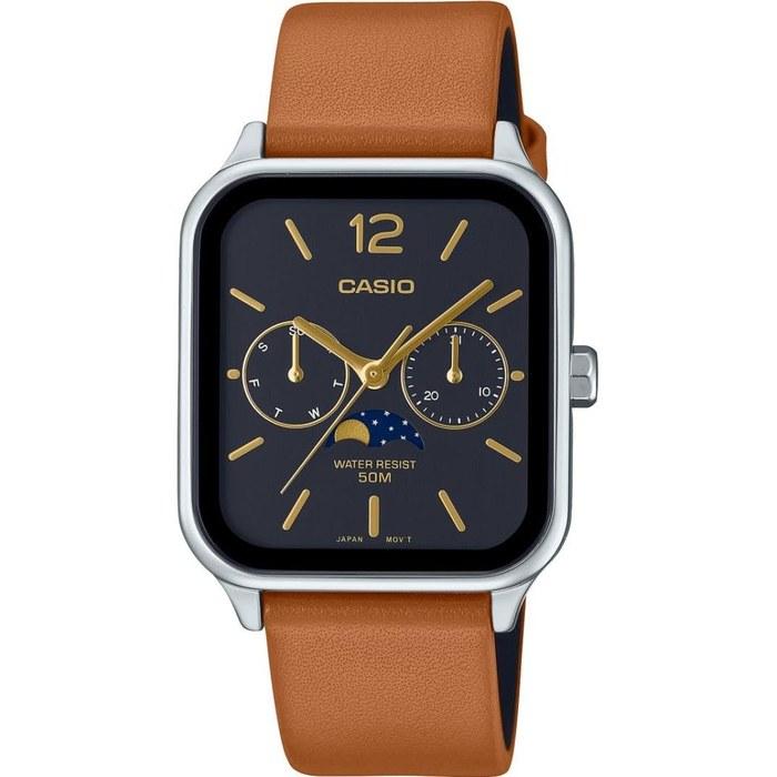 Casio Men's Quartz Multi-Dial Watch with Leather Strap MTP-M305L-1AVER, Brown, Classic