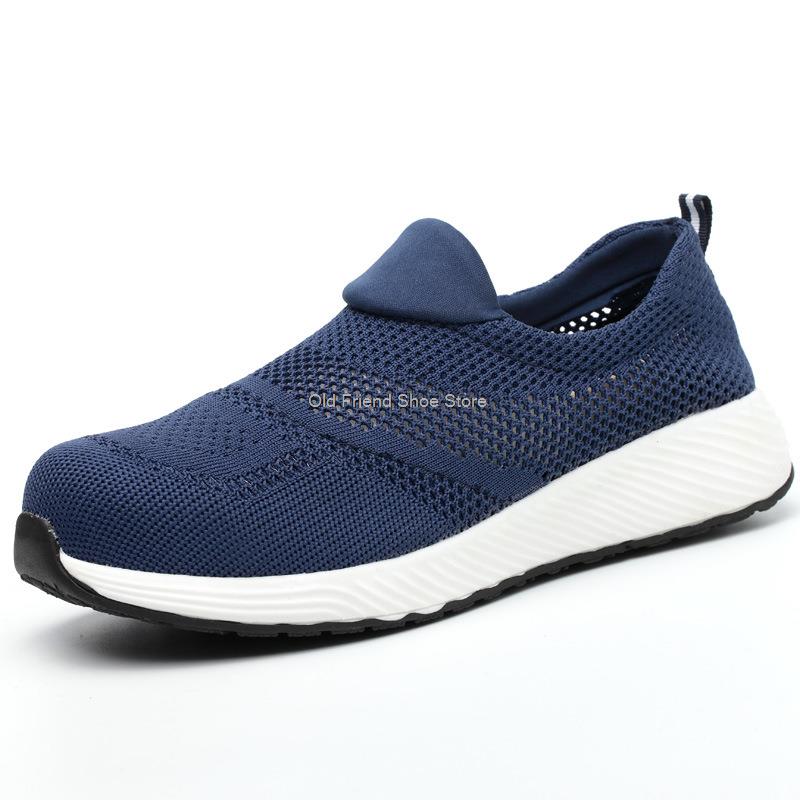 Fashion Plus Sise 36-48 Mens Safety Work Shoes Indestructible Anti-smash Sneakers Construction Shoes Steel Toe Breathable Security Boots
