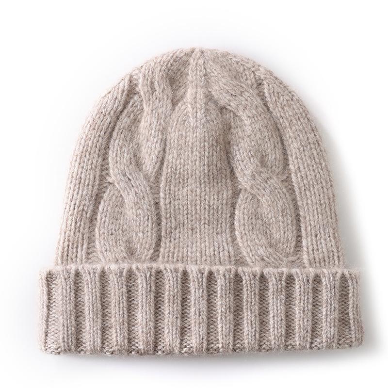 Cashmere hats winter thickened men's and women's cashmere hats knitted bald hats cold hats autumn and winter Japan and Korea