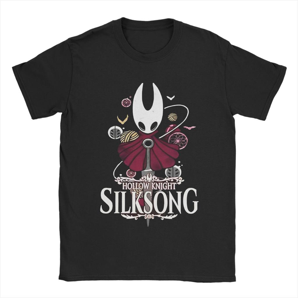 Футболка Hollow Knight Silksong, инди-игры, приключенческий принт, 100% хлопок, необычная футболка с коротким рукавом и круглым вырезом, большие размеры.