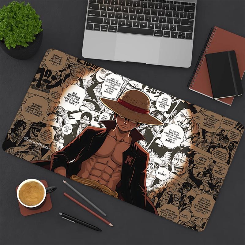 1 шт. One Piece Игровой коврик для мыши, коврик для клавиатуры и стола, нескользящий, с прорезиненным краем, водонепроницаемый коврик для мыши, для офиса, домашнего декора S1735