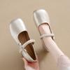 French Beautiful Low-heeled Single Shoes Women's Summer 2025 New Models with Skirts, Small Leather Shoes, Gentle Mary Jane Evening Shoes