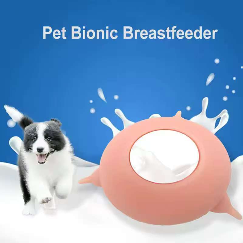 Kitten Pet Milk Feeding Bottle Bionic Silicone Cat Drinker Puppy Dog Bottle Feeder Multiple Cats Breastfeeding Bubble Milk Bowl