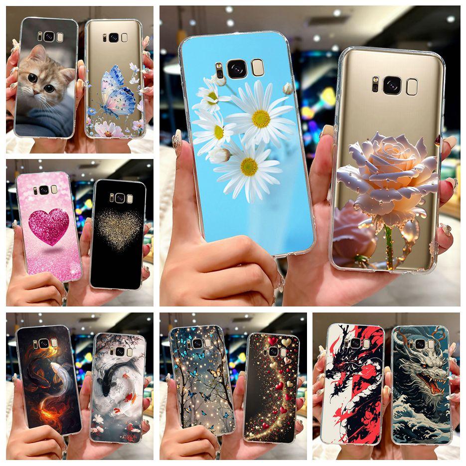 Чехол для Samsung Galaxy S8 Plus SM-G955F Роскошный чехол с рисунком цветов Мягкий тонкий чехол для телефона Для Samsung S8 S8+ GalaxyS8 Plus Чехлы