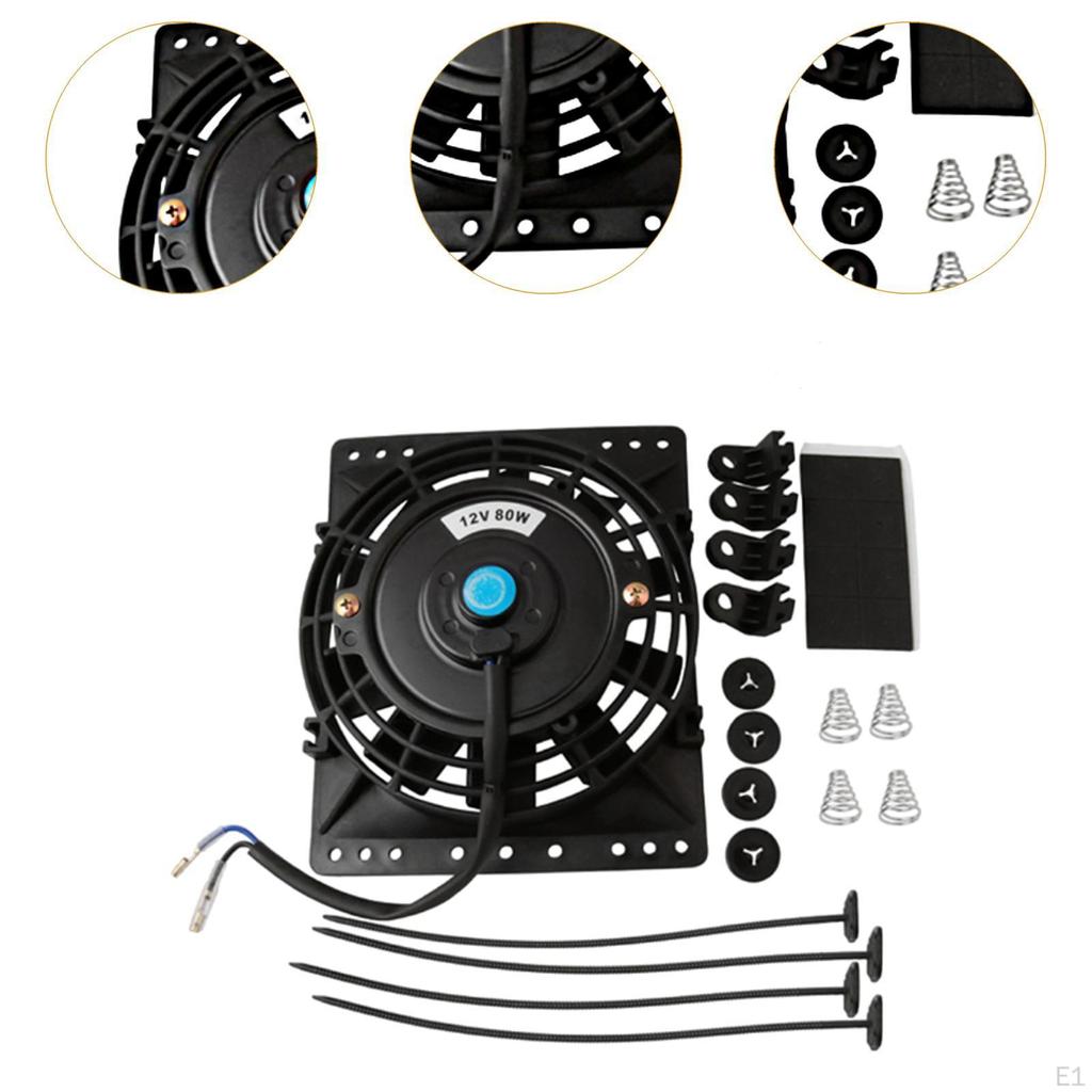 6 Inch Electric Radiator Cooling Fan Direct Replacement Easy To Use Compact Low Noise Practical Car