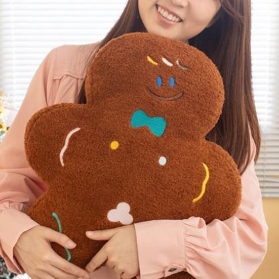 Пряничный человечек плюшевая игрушка мягкая рождественская кукла печенье для детей плюшевая праздничная