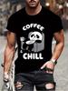 Coffee Chill Panda Enjoying Time T Shirts Men Women Short Sleeve Oversize T Shirt Loose Summer Tee Clothes Casual Fashion Tops