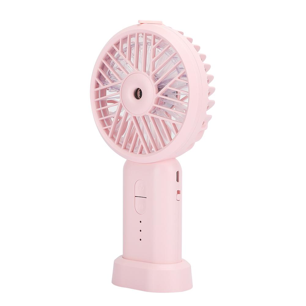 Handheld Charging Small Fan Humidification Mini USB Portable Desktop Bedside UniversalPink 178 x 92 x 40mm
