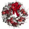 40cm Christmas Wreath Xmas Door Oranments Merry Christmas Decor For Home 2021 Happy New Year