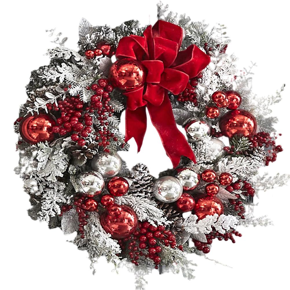 40 см Рождественский венок Рождественские украшения на дверь Веселого рождественского декора для дома 2021 С Новым годом