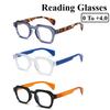 Neutral New Retro Square Frame Reading Glasses Fashion Full Frame Anti-Blue Light Super Clear Presbyopia Glasses 0 To +4.0