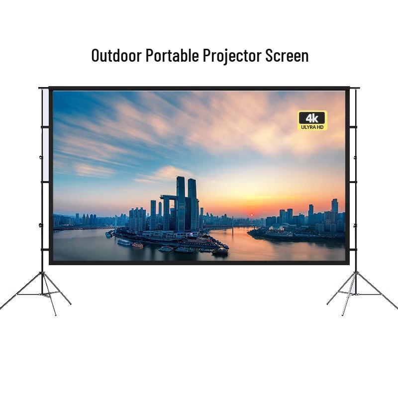 QQTY Outdoor 100-inch 16:9 Projector Screen with Tripod Stand