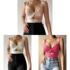 Women Summer Vneck Tank Top With Tiefront Elastic Band For Street Fashion