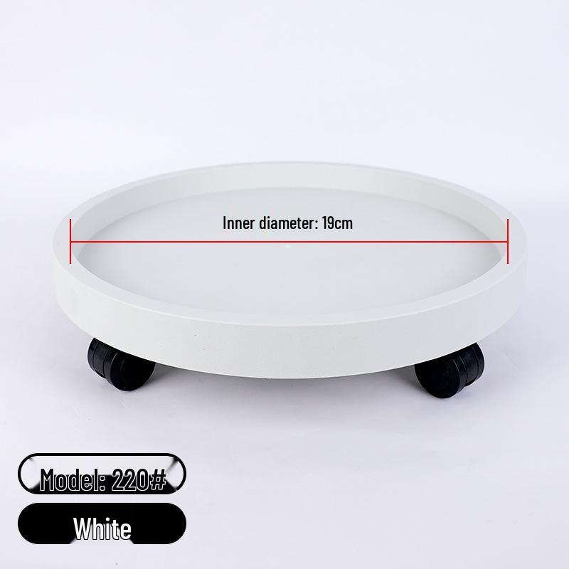 Flower Pot Tray with Universal Wheels, Thickened Resin Base, and Movable Casters