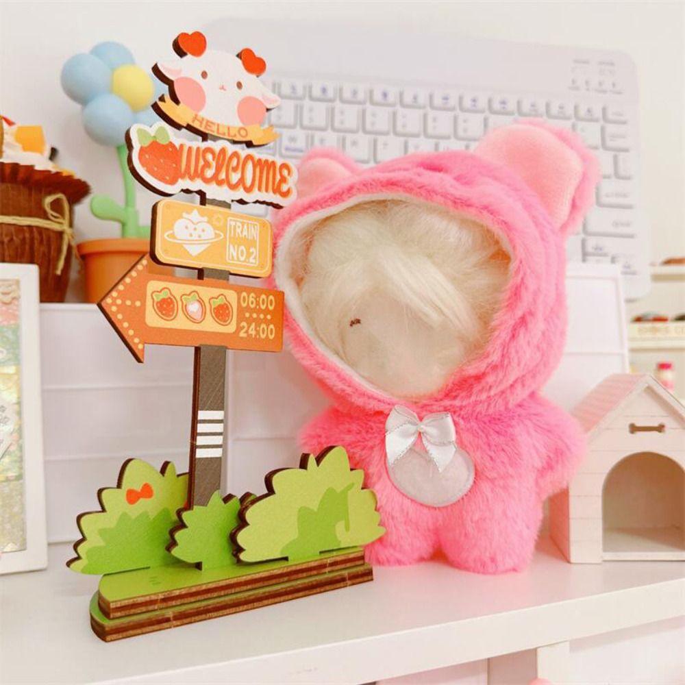 Multicolor Doll Clothes Plush Hairy One-piece Garment Cartoon Animal Jumpsuits Stuffed Cotton Doll