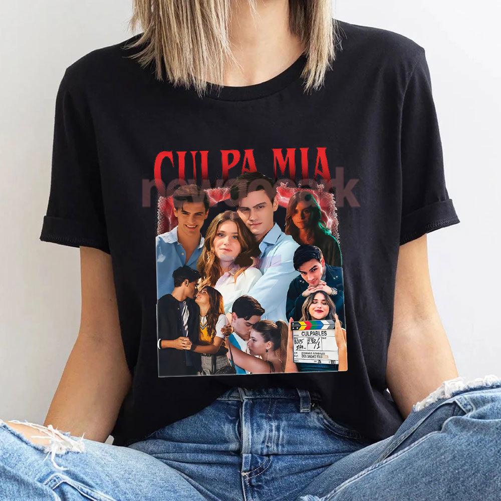 Моя вина Фильм Culpa Mia Винтажные Графические Футболки Габриэль Гевара Женская Унисекс Рубашка Ной Ник Фильм RoУнисекс Кино Хлопковая Футболка