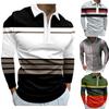 Men'S Lapel Long Sleeve Printed Casual Top Loose Sports Lapel Shirt