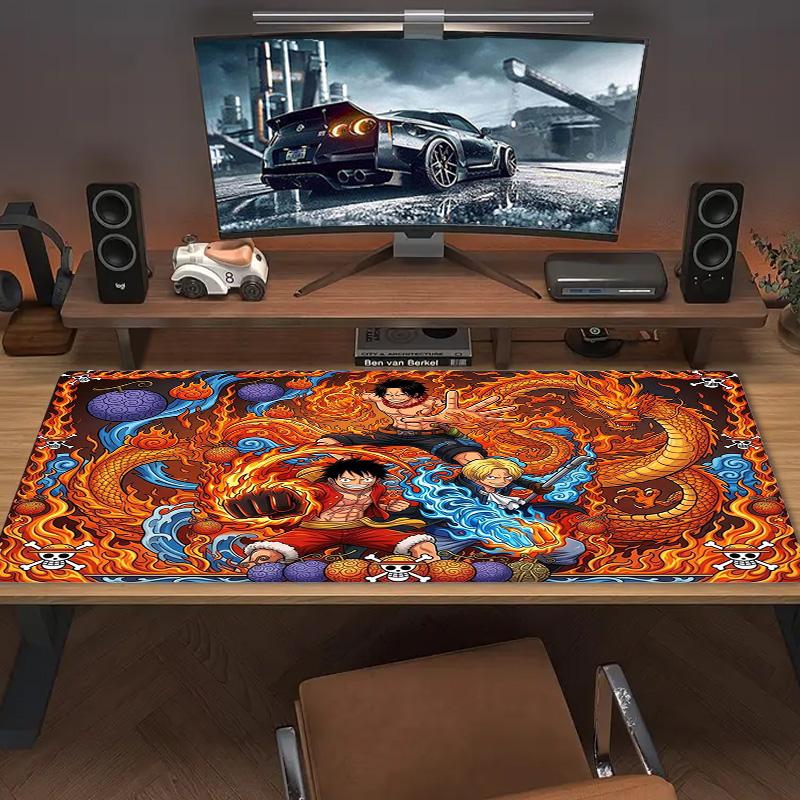 Аниме One Piece Цветная Мышь Коврик Большой Игровой Стол Подушка Нескользящий Ноутбук Планшет Большой Коврик для Мыши XXL Коврик Мини ПК Игровой Коврик С Замком по краю