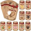 24Pcs Paper Candy Jar Valentines Day Cards Set with 24Pcs Transparent Sealed Bags for School Classroom Party Spplies