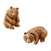 Brass Small Panda Statuette Micro Landscape Pandas Small-size Office Desktop Ornament Tea Pet Toy