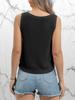 Women's Sleeveless Crochet Knit Tank Top Crew Neck Hollow Out Casual Summer Pullover
