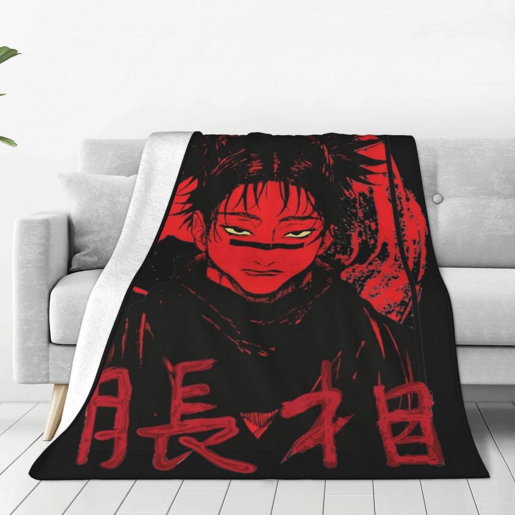 Cozy Choso JJk Manga Jujutsu Kaisen Blanket Merch Bedding Decorative Red Blood Blanket Throw Ultra-Soft Flannel for Office