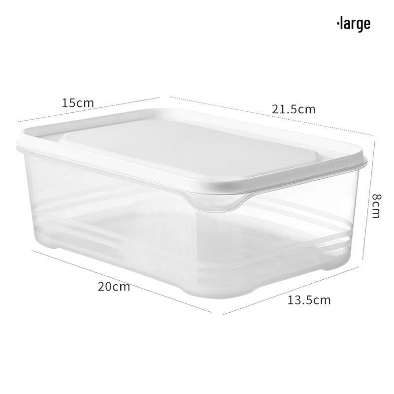 Microwaveable Food Storage Box: Fresh-Keeping Vegetable, Frozen Meat, Fruit Compartment & Freezer Layer Container