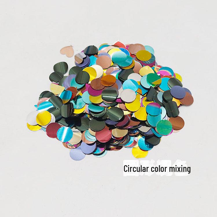 Heart-Shaped Transparent Latex Balloon with Star Sequin Confetti