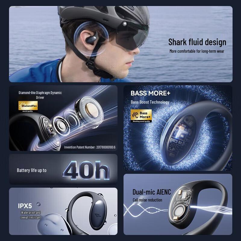 1MORE S70 Open-Ear Bluetooth Sports Earbuds
