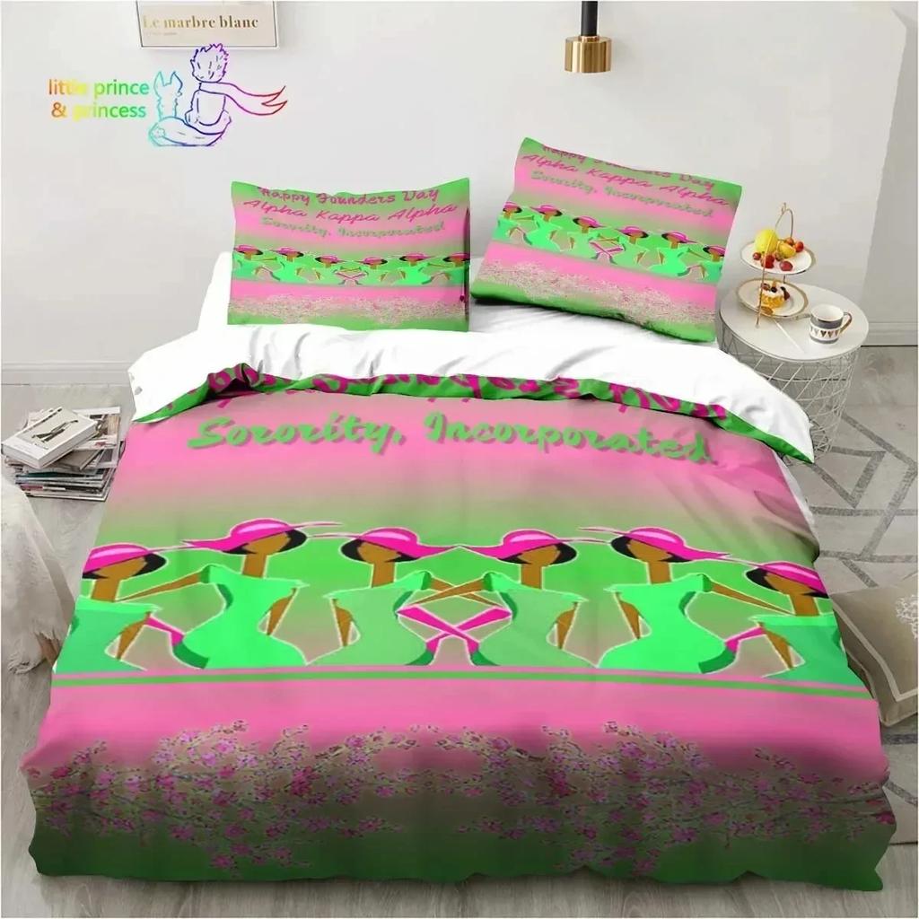Luxury New 3D Print Alpha Sorority Kappa Alpha AKA Bedding Set Single Twin Full Queen King Size Bed Set Aldult Kid Bedroom