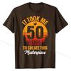 Смешная футболка "50 лет" Идея подарка-шутки на 50-летие Футболка Топы Футболка Новый дизайн Облегающая хлопковая мужская футболка Облегающая