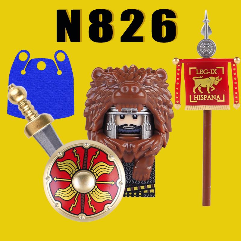 Средневековые Военные Рим Рыцари Строительные Блоки Замок Армия Воин Солдат Фигурки Арбалетчик Щит Меч Легион Блоки Игрушки