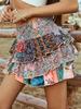 Bohemian Retro Paisley Color Block Party Skirt